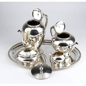 Dutch Art Deco silver tea and ... 