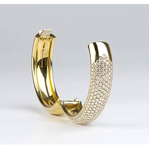 DAMIANI: gold diamond bangle ... 